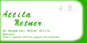 attila metner business card